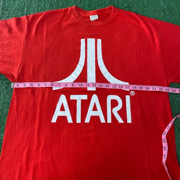 Vintage Atari Classic Logo Red TShirt Men’s Small XL DELTA Pro Weight - Picture 6 of 7